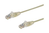 Verkkokaapelit - StarTech.com 1m CAT6 Cable - Grey Slim CAT6 Patch Cord - Snagless - LSZH - patch cable - 1 m - grey - Harmaa - 1m - N6PAT100CMGRS