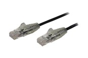 Verkkokaapelit - StarTech.com 2.5m CAT6 Cable - Black Slim CAT6 Patch Cord - Snagless - LSZH - patch cable - 2.5 m - black - Musta - 2.5m - N6PAT250CMBKS