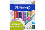 Harrastustarvikkeet - Pelikan 12 col.Pencils SILVERINO triangular.thin.long BD24LN - 100401598