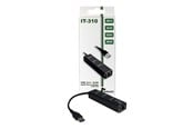 USB hub - Inter-Tech Argus IT-310 USB hub - 3 porttia - Musta - 88885439