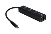USB hub - Inter-Tech Argus IT-410 USB hub - 3 porttia - Musta - 88885440