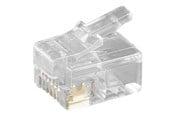 Verkkokaapelit - Pro RJ12 Modular Plug for Flat Cables 6-Pin (10pcs) - Läpinäkyvä - 4040849502514