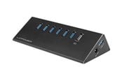 USB hub - LC Power LC-HUB-ALU-2B-7 - keskittimen - 7 porttia USB hub - 7 porttia - Musta - LC-HUB-2B-7