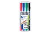Kirjoitus- ja piirustustarvikkeet - Staedtler Pysyvä merkkauskynä Lumocolor duo 4 kpl laatikko - 348 WP4