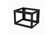 Räkit - Rack - StarTech.com 6U Wall-mount Rack - Open Frame - 2 Post - 18 in. Deep - Steel - Musta - EIA 310 Compliant - 175 lb. (80 kg) Paino Kapasiteetti rack - 6U - RK619WALLO