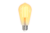 Smart Home - Älykoti - Deltaco SMART HOME LED-älylamppu, hehkulankajäljitelmä, E27, valkoinen - SH-LFE27ST64