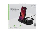 Tabletti - Adapterit & Laturit - Belkin 3-in-1 langaton latausalusta/teline/kello - WIZ001vfBK