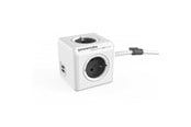 Virtakaapelit (ulkoinen) - PowerCube Extended USB 1.5 meter (Type E) - Harmaa - 2402GY/FREUPC