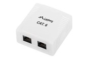 Lisätarvikkeet - Lanberg OU6-0002-W - network surface mount box - OU6-0002-W