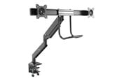 Näytön kiinnitys - StarTech.com Desk Mount Dual Monitor Arm - Ergonomic VESA Mount 32" (17.6lb) Displays - Crossbar Handle for Full Motion - C-Clamp/Grommet - desk mount (adjustable arm) - ARMSLMBARDUO