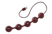USB hub - Lexon Hernekeskus - keskus - 4 porttia USB hub - 4 porttia - Punainen - LD94E7