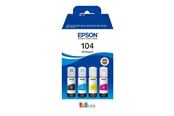 Mustepatruunat, värikasetit ja lisävarusteet - Epson EcoTank 104 - 4-pakkaus (keltainen, syaani, magenta, musta) musteita - C13T00P640