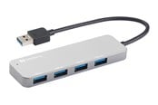 USB hub - Sandberg Säästäjä USB hub - 4 porttia - USB 3.0 - hopea - 333-88