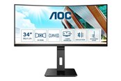 Näyttö - 34" AOC CU34P2A UWQHD 100Hz USB Hub -kaiuttimet - CU34P2A