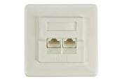 Lisätarvikkeet - Deltaco Suojaton seinä-RJ45-liitin - VR-127