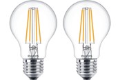 Lamput - Philips LED-lamppu LED-klassikko 60W A60 E27 WW CL ND 2PF/6 E27 - 929001387368