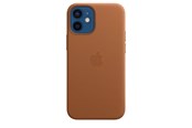 Puhelin - Kannet ja kotelot - Apple iPhone 12 mini Leather Case with MagSafe - Saddle Brown - MHK93ZM/A