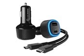 Puhelin - Adapterit & Laturit - ALOGIC Nopea 2-porttinen USB-A + USB-C-autolaturi 12W + 45W - CRCA57