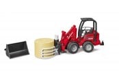 Leluautot - Bruder  Schäffer Compact loader 2630 with bale gripper and 1 bale toy - 02192