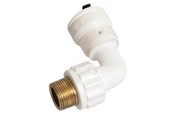 Alupex-järjestelmät - Henco taivutettu 90° uros rauta-adapteri 16x1/2 - 5SK-1604