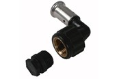 Alupex-järjestelmät - Henco bent 90° female iron adapter 63 x 2 - 6PK-6310-N