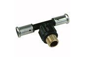 Alupex-järjestelmät - Henco press tee male iron centre 40 x 1 x 40 mm - 14PK-400640-N