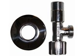 Liitostarvikkeet putkille - Megatherm Yhdistä pysäytysventtiili 12 x 38, jossa on 77 mm ruusuke lyhyt versio. - 744388826