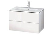 Kylpyhuonekalusteet - Duravit l-kuutio pesualtaan kaappi, jossa on 2 laatikkoa - LC624102222