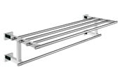 Kylpyhuoneen lisätarvikkeet - Grohe Essentials Cube, Teline monelle pyyhkeelle, Kromi - 40512001