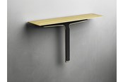Kylpyhuoneen lisätarvikkeet - Unidrain reframe soap shelf and Suihku wiper in brass - 7012