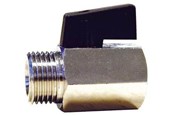 Liitostarvikkeet putkille - Pettinaroli Male/female mini ball valve with Musta nylon lever 1/2 - ET-405-004X12