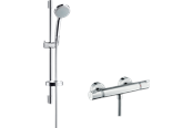 Sekoittajat ja liittimet - Hansgrohe ecostat comfort combi set 0.65 m with croma 100 va - 27034000