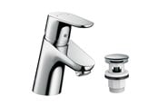 Sekoittajat ja liittimet - Hansgrohe focus single lever basin mixer 70 with push-open w - 31604000