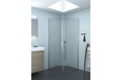 Suihkuseinät, suihkukaapit ja tarvikkeet - Dansani match quadrant hinged door 79-81 cm satin/clear - E81-01