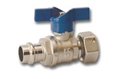 Liitostarvikkeet putkille - Pettinaroli Heavyduty fullway ball valve with press fitting end and swiv - P102/4-622
