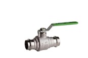 Liitostarvikkeet putkille - Pettinaroli Heavyduty fullway ball valve with press fittings ends green - P100-028