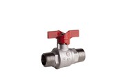 Liitostarvikkeet putkille - Pettinaroli m x m heavyduty fullway ball valve Punainen butterfly Kahva te - 52EUR/2-004