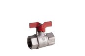 Liitostarvikkeet putkille - Pettinaroli F x f heavyduty fullway ball valve red butterfly handle te - 52EUR-002