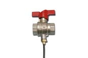 Liitostarvikkeet putkille - Pettinaroli F x f fullway ball valve with sensor connection red butter - 52CES-004