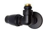 Pyyhepatterit ja tarvikkeet - Kriss corner angle valve set rtl right hand side matt Musta - KV7150S