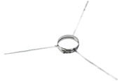Kattilat ja savupiiput - Metalbestos Puu 130 mm roof support - 317529130