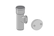 Viemäröinti - Girpi 110mm x 87° putki, jossa on puhdistusaukko. - STA110