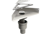 Viemäröinti - Unidrain Complete drain system corner vertical Ø75 mm - 4012.0200
