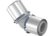 Alupex-järjestelmät - Uponor s-press komposiittikulma 45° 75 x 75 mm - 1032880