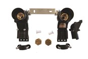 PEX-järjestelmät - Unite double 15 mm x 1/2" wall connection push black - LM3100
