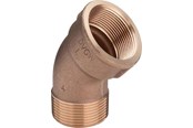 Kierteitetyt putkenosat ja liittimet - Viega kyynärpää 45° naaras/uros 112 pronssi - 448288