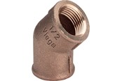 Kierteitetyt putkenosat ja liittimet - Viega Bend 45° socket/socket 1" gunmetal - 320652