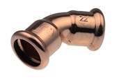 Paineputket ja liittimet - Vsh Fabrieken Xpress copper elbow 45 deg. ff 22 - 38412