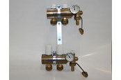 Lattialämmitys - Pettinaroli Manifold system 1x3/4 in- and outlet incl brackets 20 mm fittings and end pieces 2 outlets - 7035SYS20-02