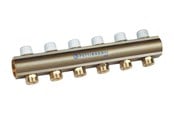 Lattialämmitys - Pettinaroli Lineaarinen putkisto 1x3/4/18, jossa on sisäänrakennettu lukitusventtiili ja 3 ulostuloa. - 7035DM-008-03